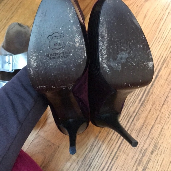 Stuart weitzman / maroon velvet high heels - Picture 6 of 6